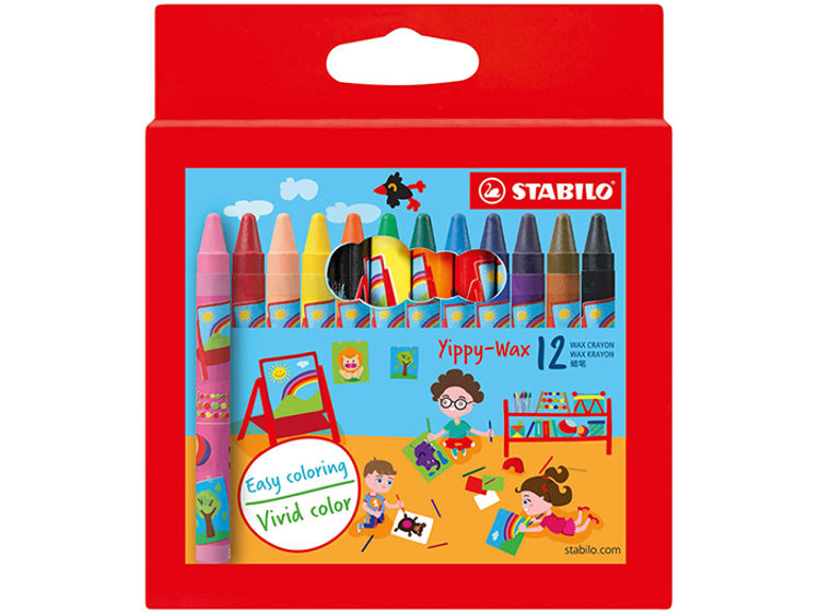 Picture of 2812-Stabilo Wax Coloring Pen 12 Colors